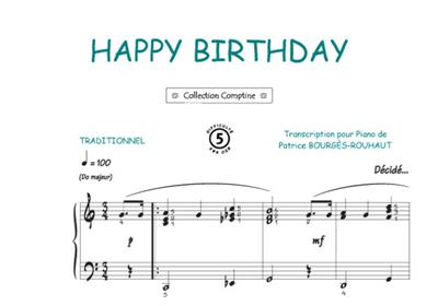 Happy birthday: (Arr. Patrice Bourgès): Klavier, Gesang, Gitarre (Songbooks)