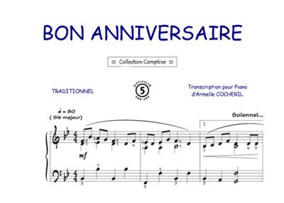 Joyeux anniversaire: (Arr. Armelle Cocheril): Klavier, Gesang, Gitarre (Songbooks)