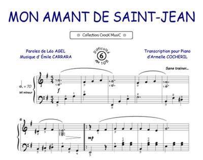 Leo Agel: Mon Amant de Saint Jean: (Arr. Armelle Cocheril): Klavier Solo
