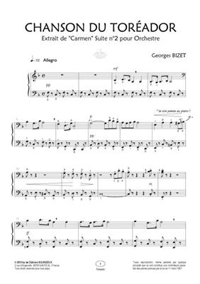 Georges Bizet: Chanson du Toréador: Klavier vierhändig