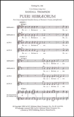 Randall Thompson: Pueri Hebraeorum: (Arr. Louis Victor Saar): Frauenchor A cappella