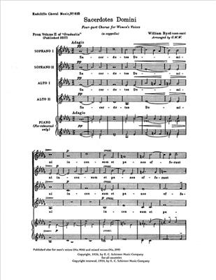 William Byrd: Sacerdotes Domini: Frauenchor A cappella