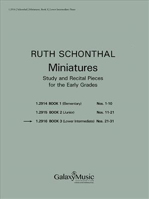 Ruth E. Schonthal: Miniatures, Book 3: Klavier Solo