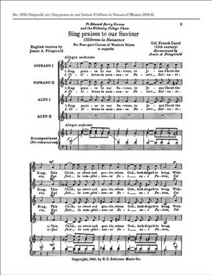 Sing Praises to Our Savior: (Arr. Henry Clough-Leighter): Frauenchor A cappella
