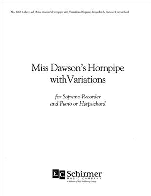 Miss Dawson's Hornpipe: Sopranblockflöte mit Begleitung