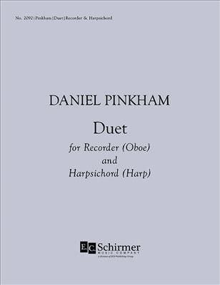 Daniel Pinkham: Duet: Sopranblockflöte mit Begleitung