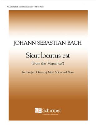 Johann Sebastian Bach: Magnificat: Sicut locutus est: Männerchor mit Klavier/Orgel
