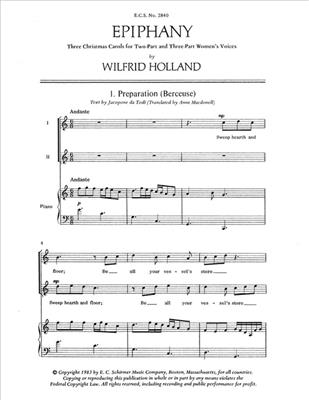 Wilfrid Holland: Epiphany: Frauenchor mit Klavier/Orgel