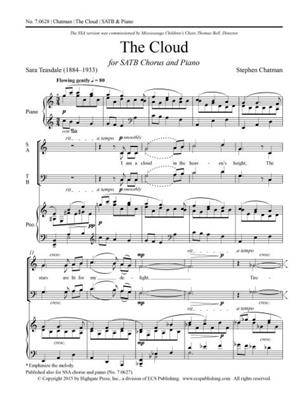 Stephen Chatman: The Cloud: Gemischter Chor mit Klavier/Orgel