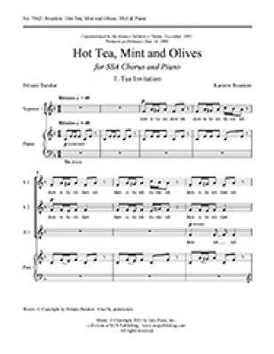 Kareem Roustom: Hot Tea, Mint and Olives: Frauenchor mit Klavier/Orgel