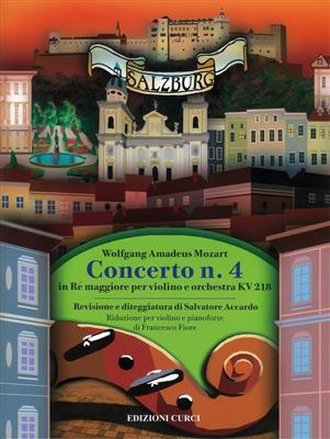 Wolfgang Amadeus Mozart: Concerto n. 4 in Re maggiore per violino: Violine mit Begleitung
