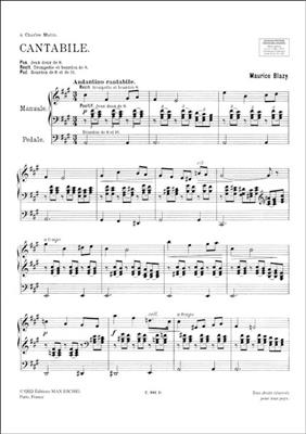 Maurice Blazy: Cantabile Orgue: Orgel