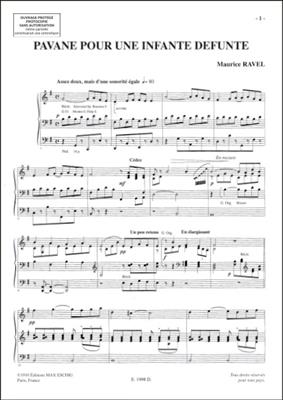 Maurice Ravel: Pavane Pour Une Infant Defunte: Orgel