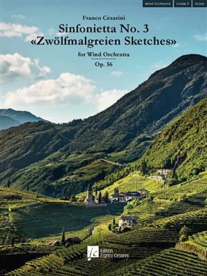 Franco Cesarini: Sinfonietta No. 3 "Zwölfmalgreien Sketches" Op. 56: Blasorchester