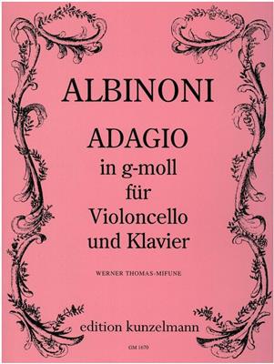 Tomaso Albinoni: Adagio G: Cello mit Begleitung