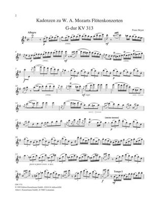 Franz Beyer: Kadenzen Zu Mozart Flötenkonzerten: Flöte Solo