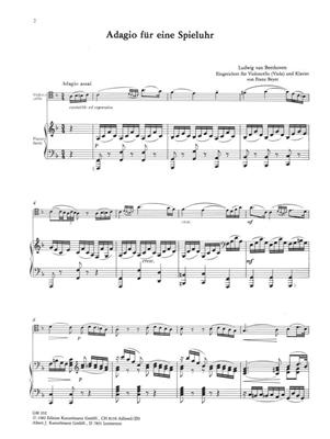 Ludwig van Beethoven: Adagio Für Eine Spieluhr: Cello mit Begleitung