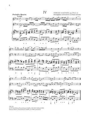 Tomaso Albinoni: 3 Balletti: Violin Duett