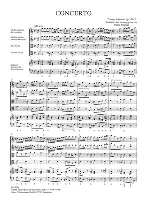 Tomaso Albinoni: Concerto A Cinque Op. 5-7: Streichensemble