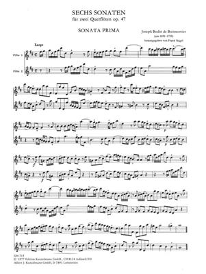Joseph Bodin de Boismortier: Sonaten(6) Op.47: Flöte Duett