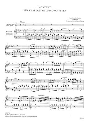 Franz Anton Hoffmeister: Konzert Für Klarinette: Klarinette mit Begleitung