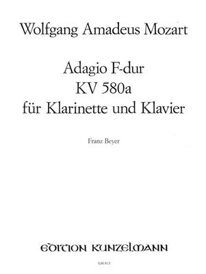 Wolfgang Amadeus Mozart: Adagio F Kv580A: Klarinette mit Begleitung