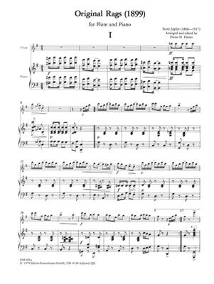 Scott Joplin: Sechs Ragtimes - Heft 1: (Arr. Förster): Flöte mit Begleitung
