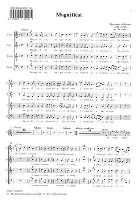 Tomaso Albinoni: Magnificat: Gemischter Chor mit Ensemble