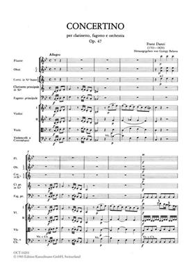 Franz Danzi: Concertino Für Klarinette, Fagott und Orchester: Orchester mit Solo