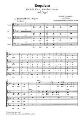 Niccolò Jommelli: Requiem: Gemischter Chor mit Ensemble