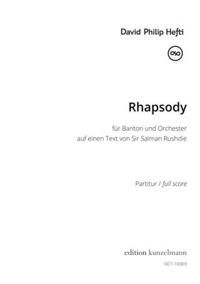 David Philip Hefti: Rhapsody, für Bariton und Orchester: Orchester mit Gesang