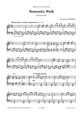 Francois Glorieux: Romantic Walk for Piano Solo: Klavier Solo