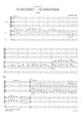 Istvan Bogar: 12 Variationen für Blechbläser: Blechbläser Ensemble