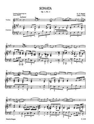 Georg Friedrich Händel: 6 sonate per violino e basso continuo: Violine mit Begleitung