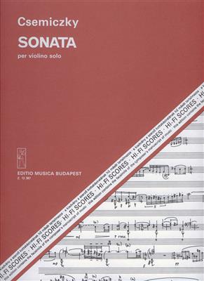 Miklós Csemiczky: Sonate: Violine Solo
