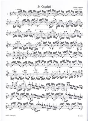 Niccolò Paganini: 24 capricci per violino solo op. 1: Violine Solo