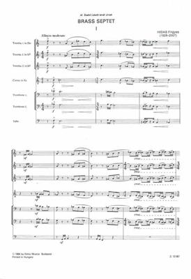 Frigyes Hidas: Brass Septet: Blechbläser Ensemble