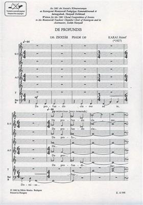 József Karai: De Profundis Psalm 130: Gemischter Chor A cappella