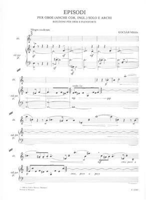 Miklós Kocsár: Episodi per oboe (anche cor. i.) solo e archi: Oboe mit Begleitung