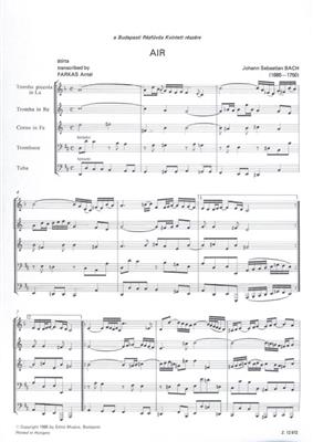 Johann Sebastian Bach: Air für Blechbläserquintett: Blechbläser Ensemble