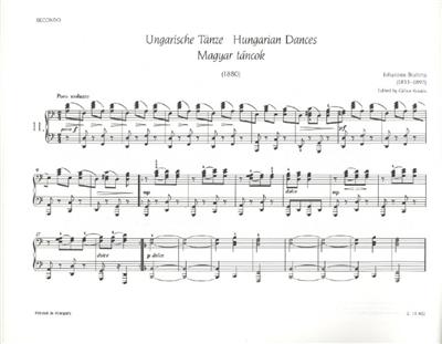 Johannes Brahms: Ungarische Tänze II: Klavier vierhändig