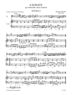 Benedetto Marcello: 6 sonate per violoncello e basso continuo: Cello mit Begleitung