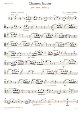 Nikolai Rimsky-Korsakov: Chanson Indoue: Cello mit Begleitung
