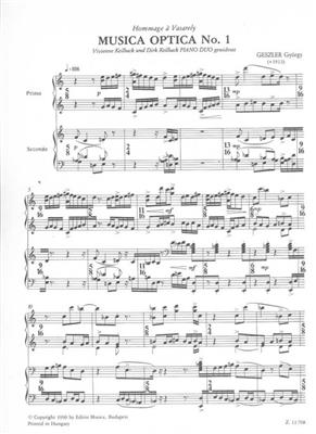 György Geszler: Musica Optica: Klavier vierhändig