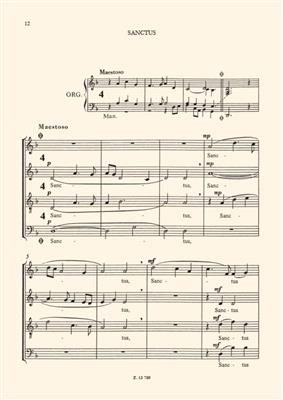 Lajos Bárdos: Missa Quarta Für Gem. Chor Und Orgel: Gemischter Chor mit Begleitung