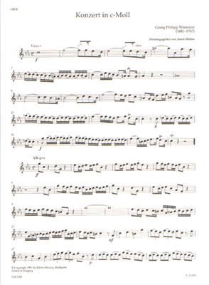 Georg Philipp Telemann: Konzert Für Oboe, Streicher Und Basso Continuo O: Oboe mit Begleitung