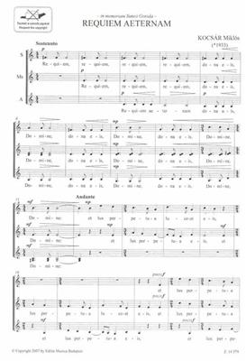 Miklós Kocsár: Requiem für Frauenchor: Frauenchor A cappella