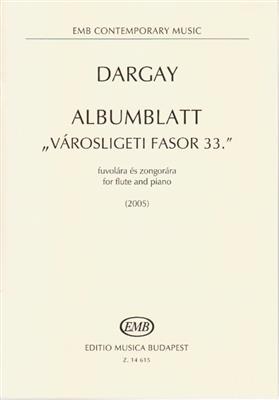 Dargay Marcell: Albumblatt - öVarosligeti fasor 33.ö fuvolara es: Flöte mit Begleitung