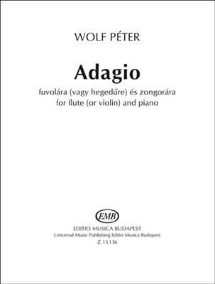Peter Wolf: Adagio for flute (or violin) and piano: Flöte mit Begleitung
