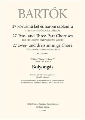 Béla Bartók: Bolyongas: Frauenchor mit Begleitung
